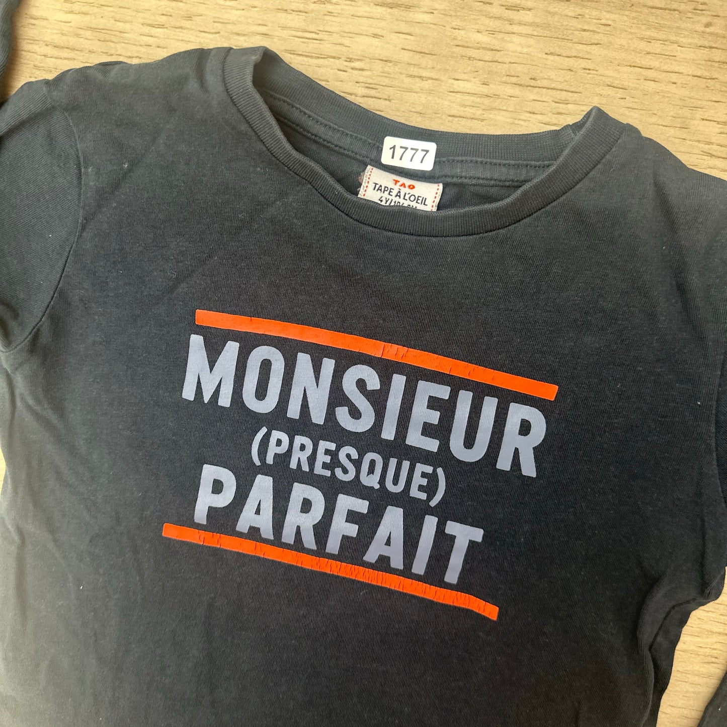 T-Shirt Tape à l'oeil : 4 ans