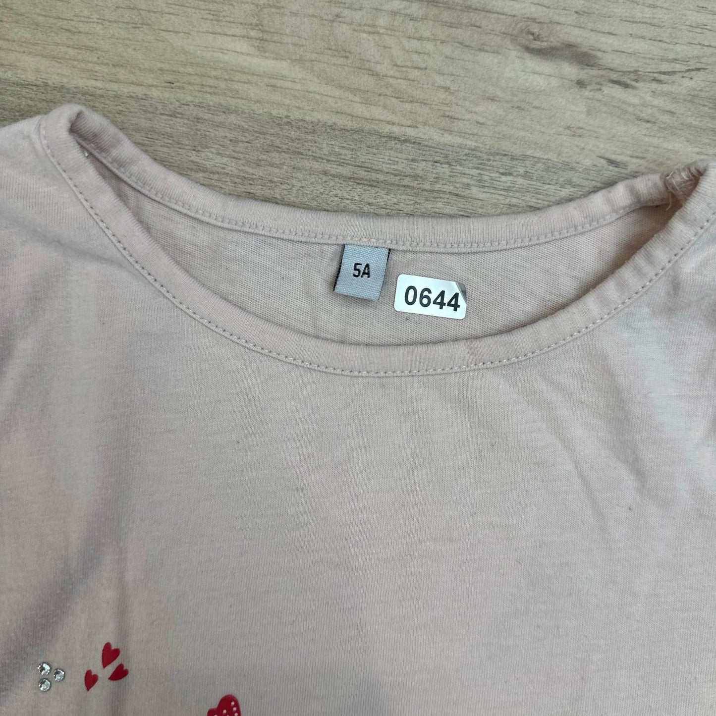T-Shirt fille rose : 5 ans