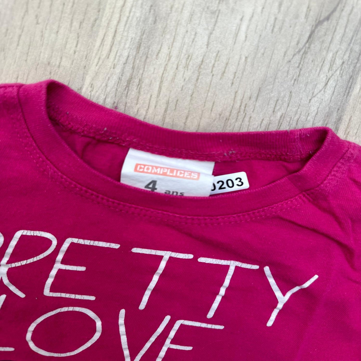 T-shirt complices : 4 ans