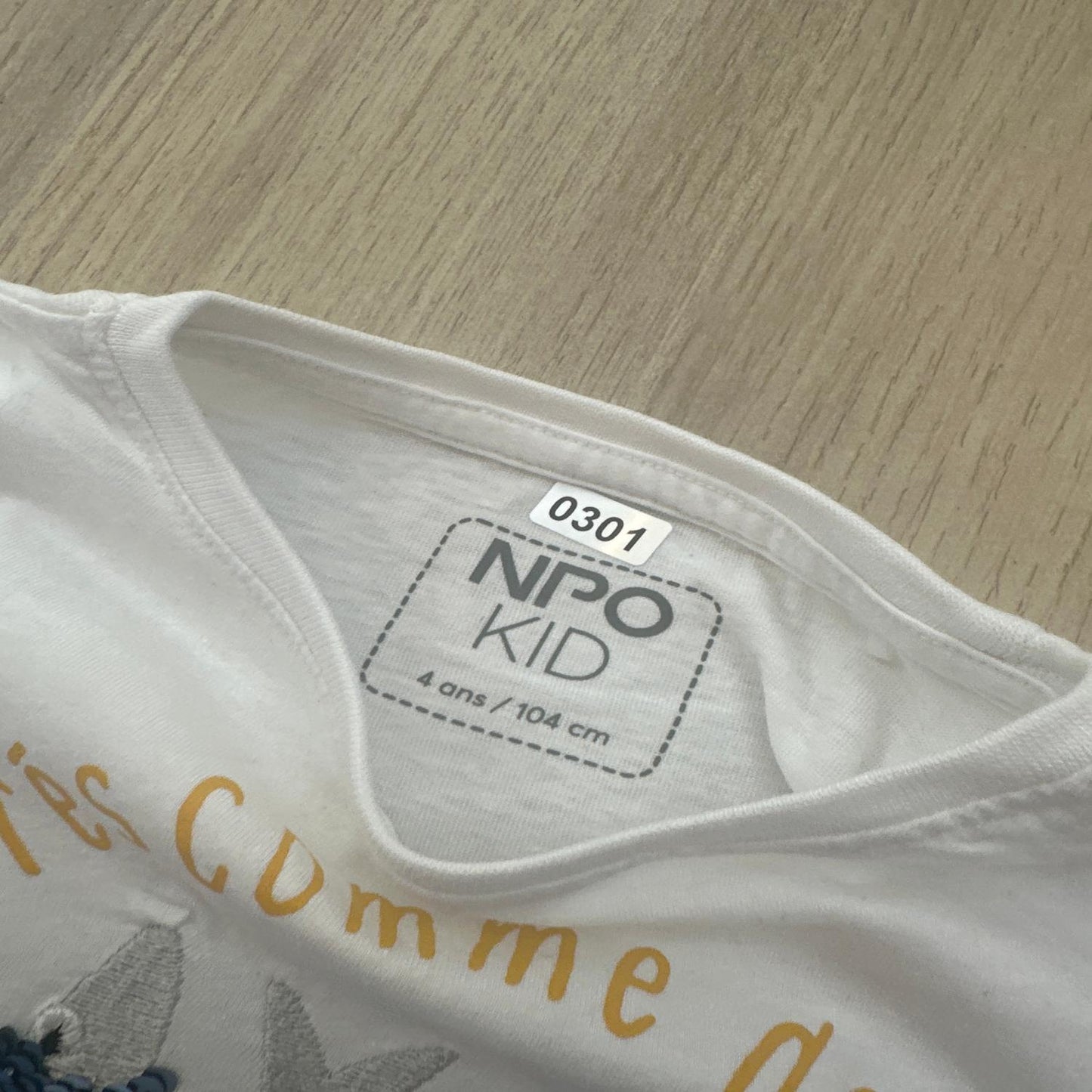 T-shirt NPO Kid : 4 ans