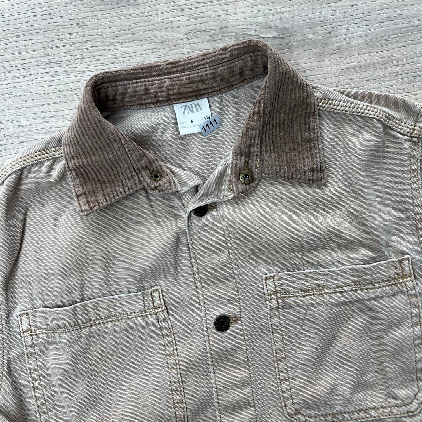 Sur chemise Zara : 9 ans