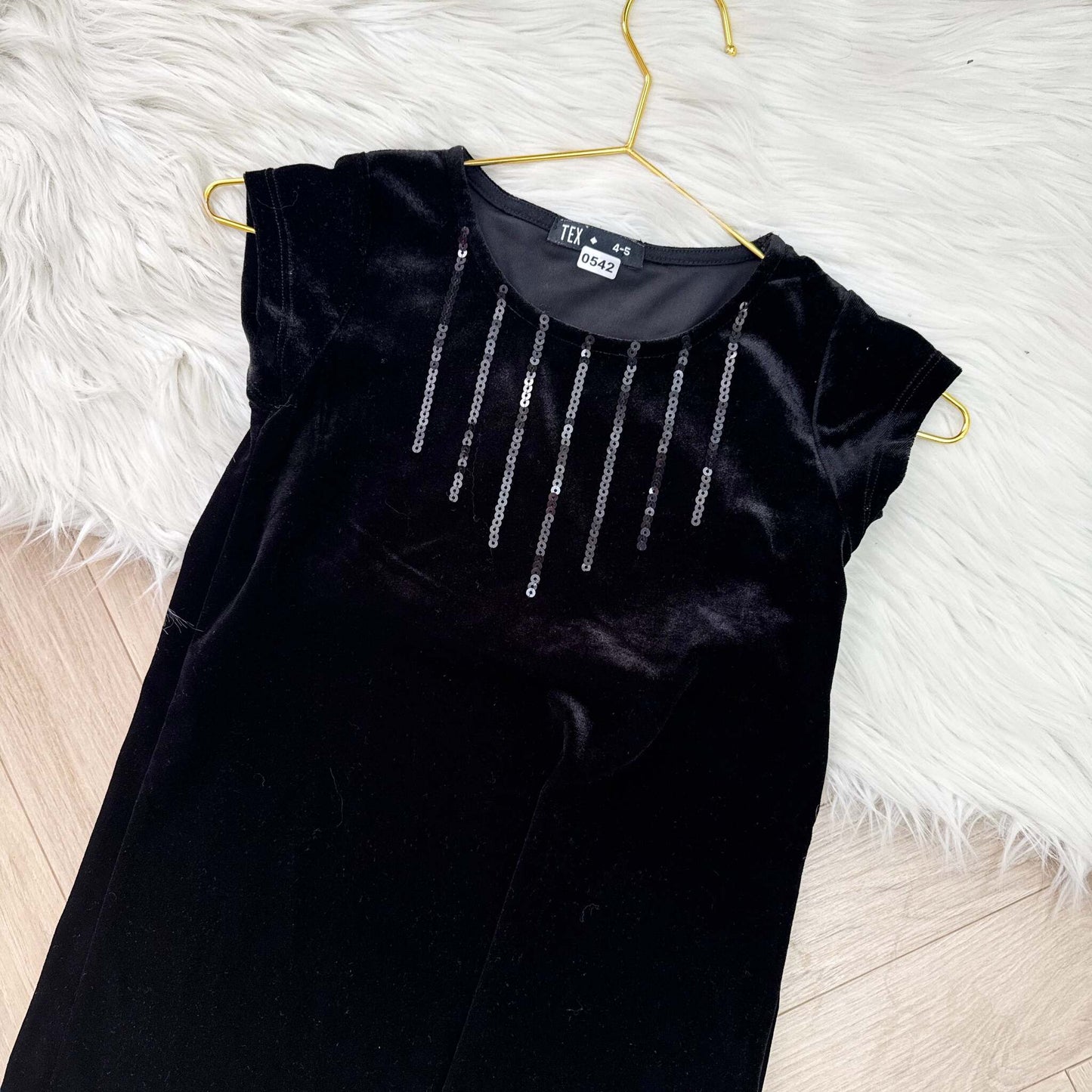 Robe fête velours TEX : 4 ans