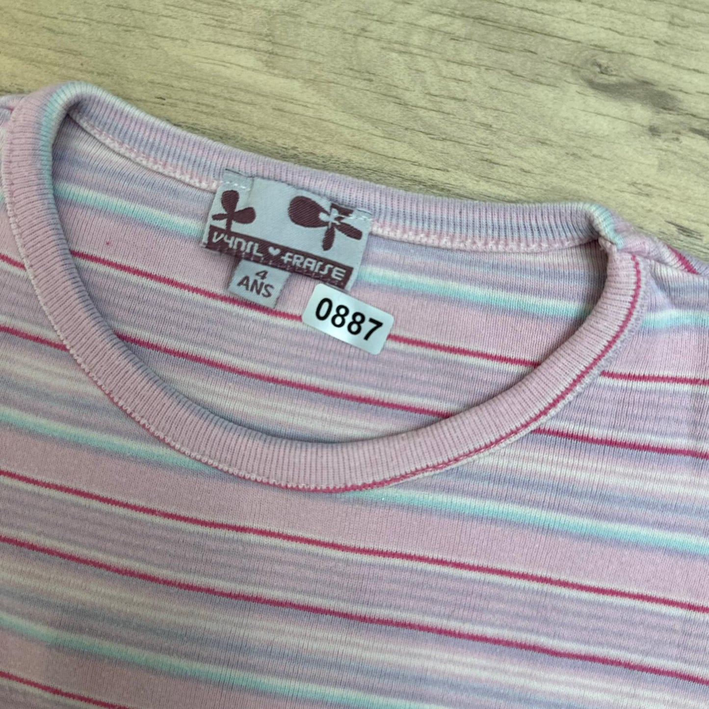 T-Shirt vynil fraise : 4 ans