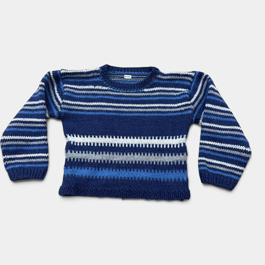 Pull garçon tricot fait main : 6 ans