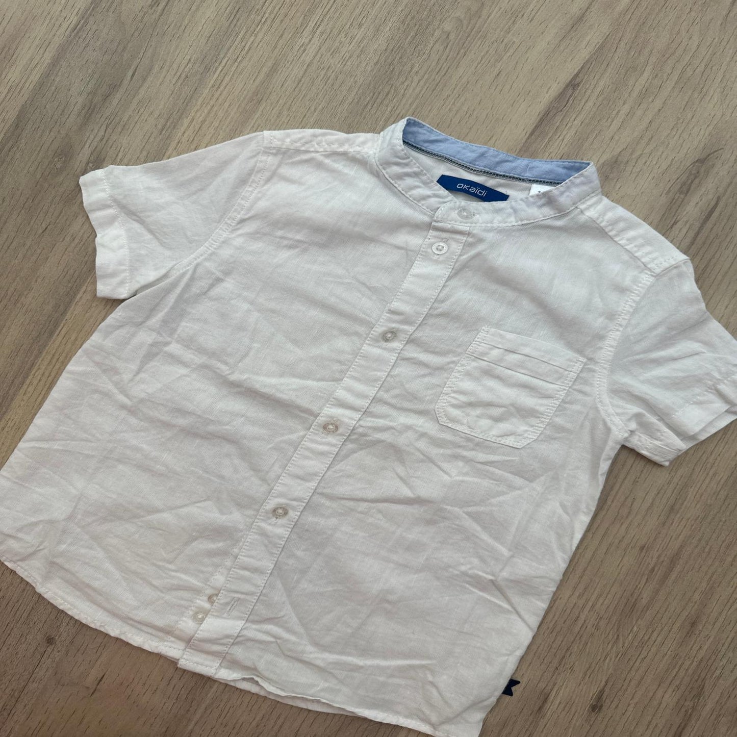 Chemise col Mao Okaidi : 3 ans