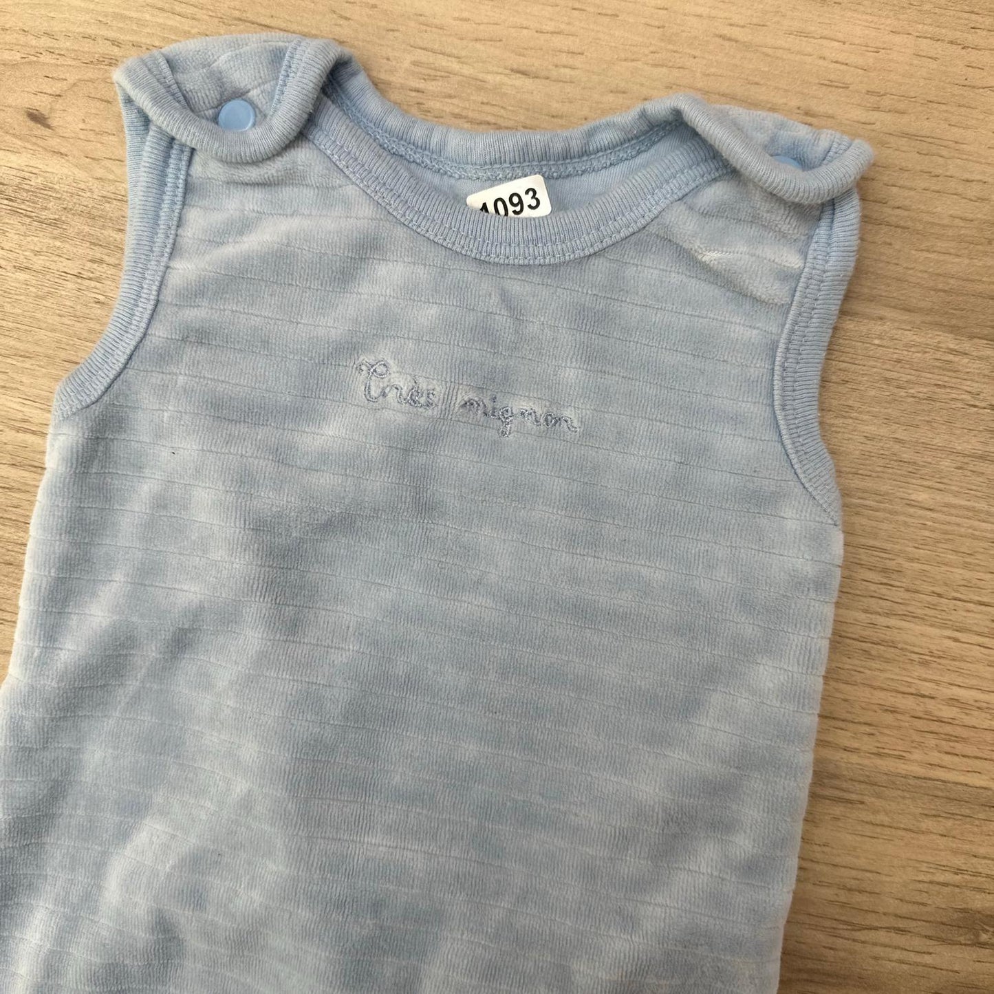 Salopette bleu : 1 mois