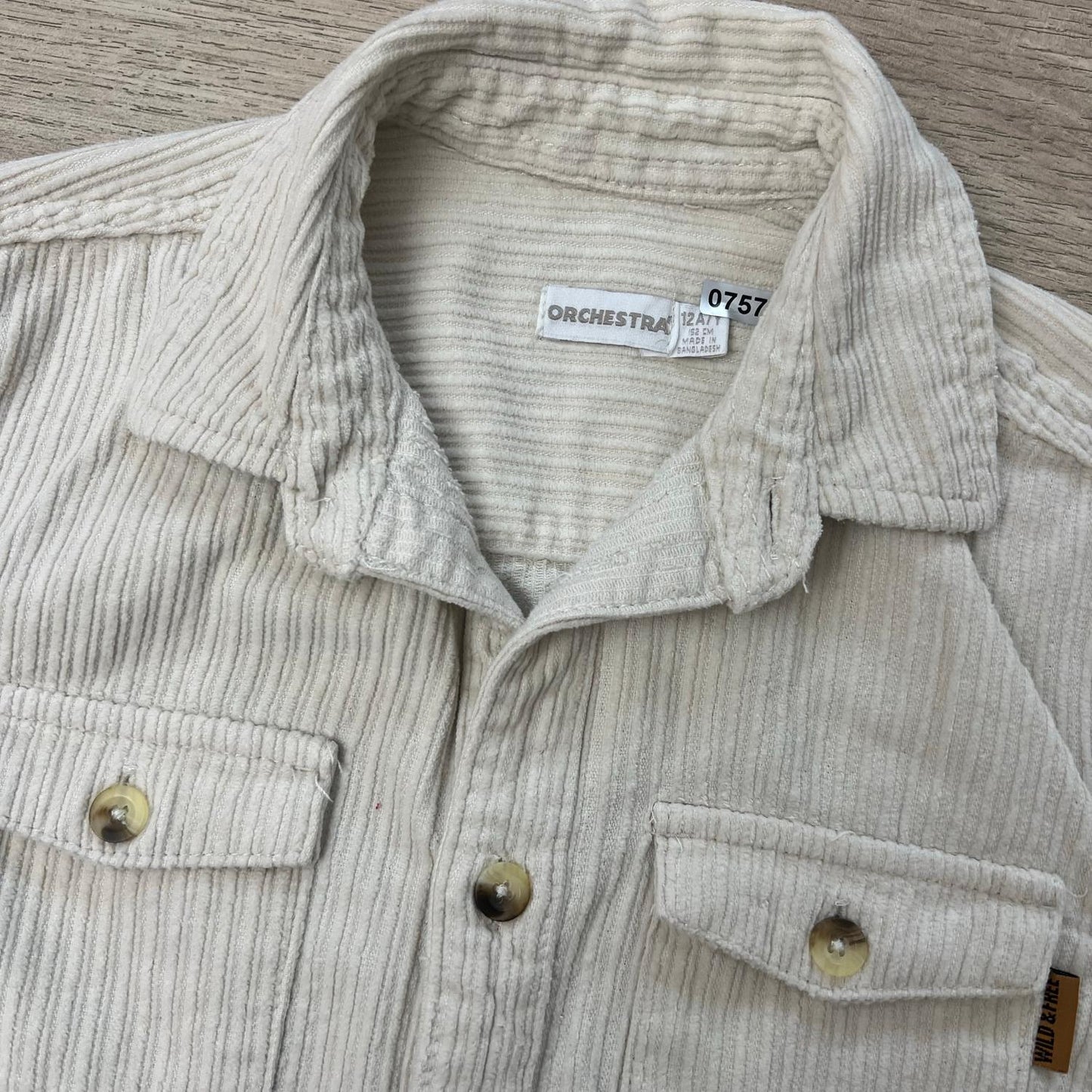 Sur chemise velours épais Orchestra : 12 ans