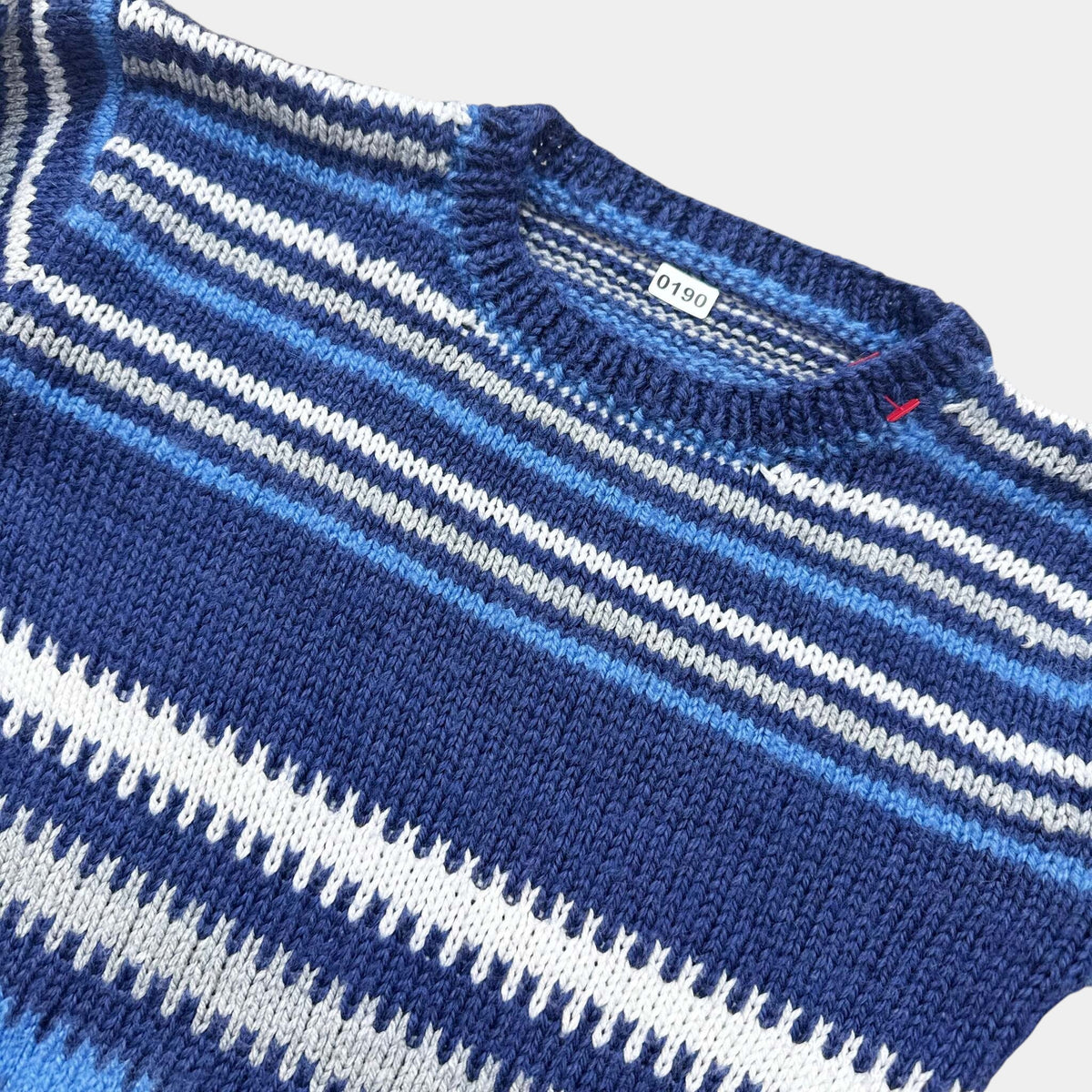 Pull garçon tricot fait main : 6 ans