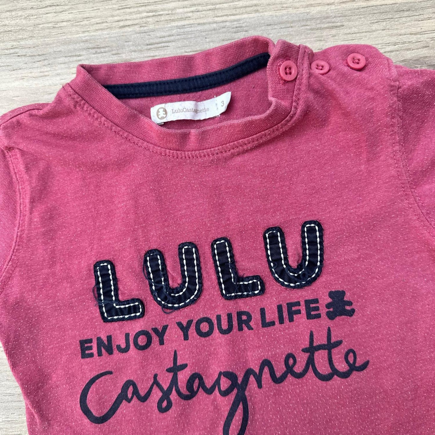 T-Shirt Lulu Castagnette : 3 ans