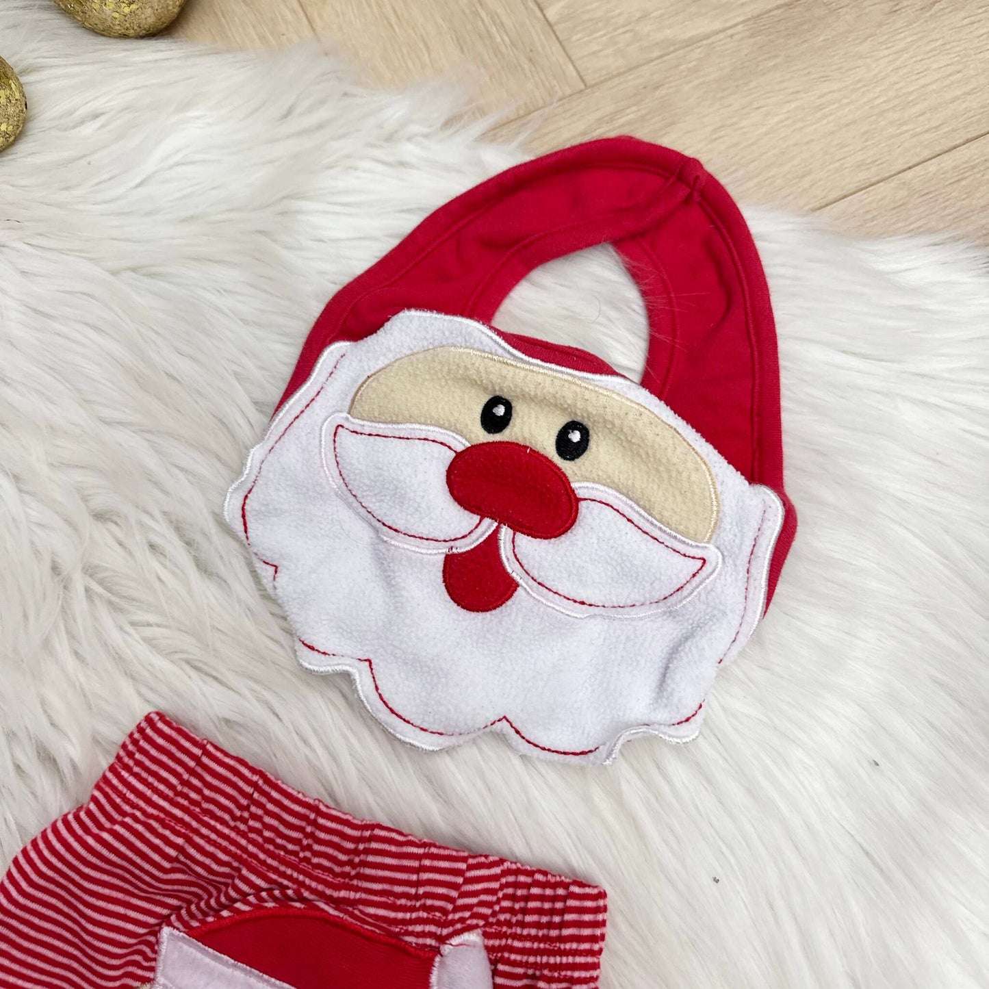 Pantalon Noël et bavoir Noël : 9 mois