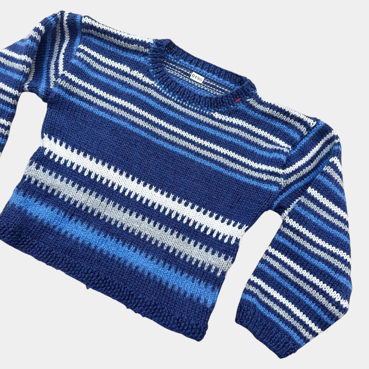 Pull garçon tricot fait main : 6 ans