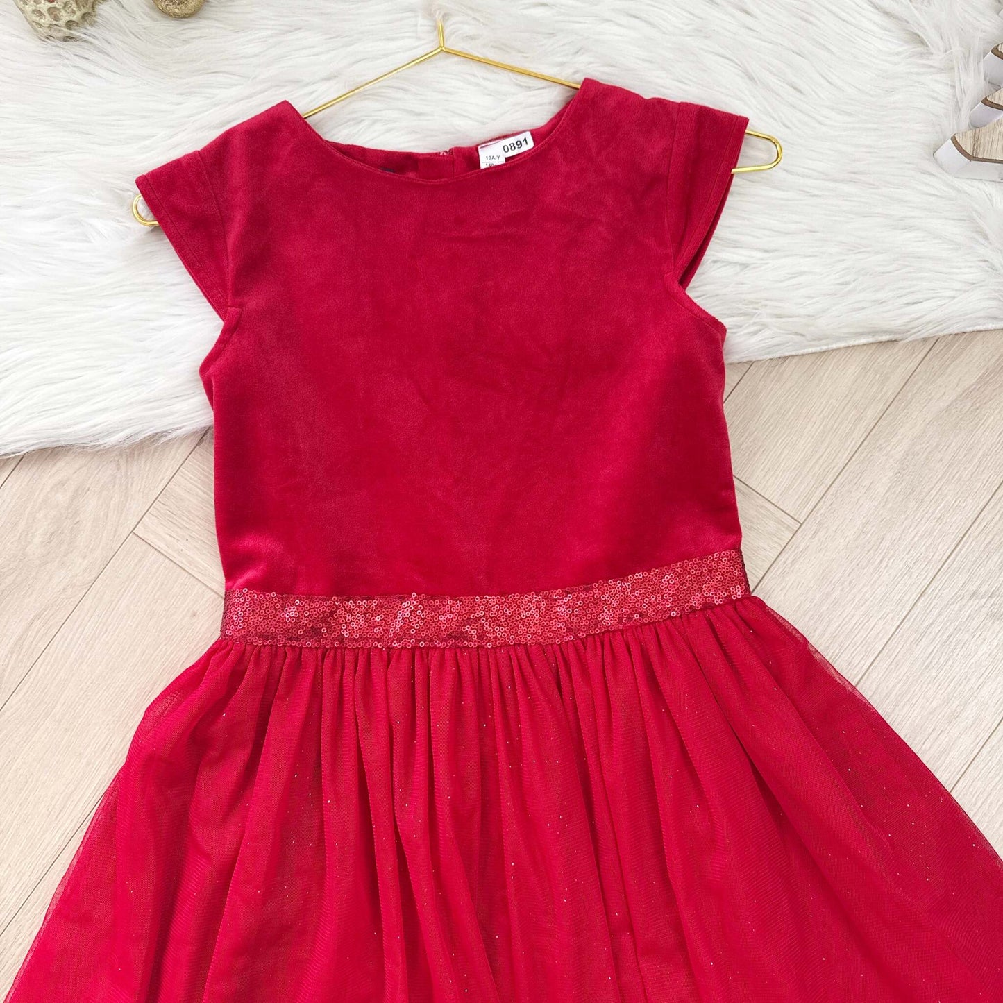 Robe fête velours Okaïdi : 10 ans