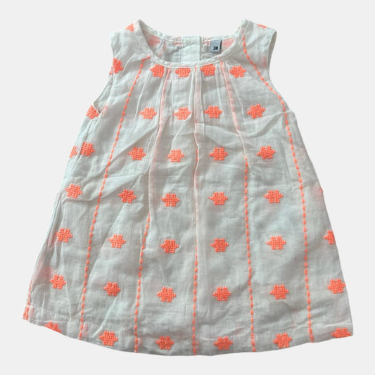 Robe fille orange : 3 mois
