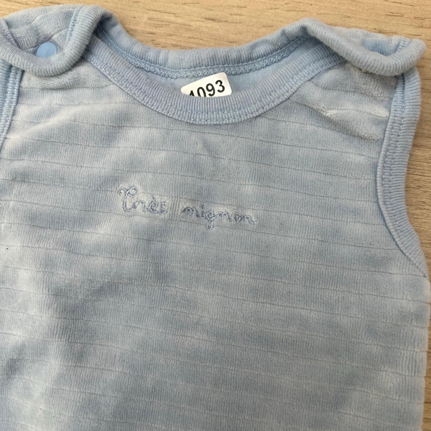 Salopette bleu : 1 mois