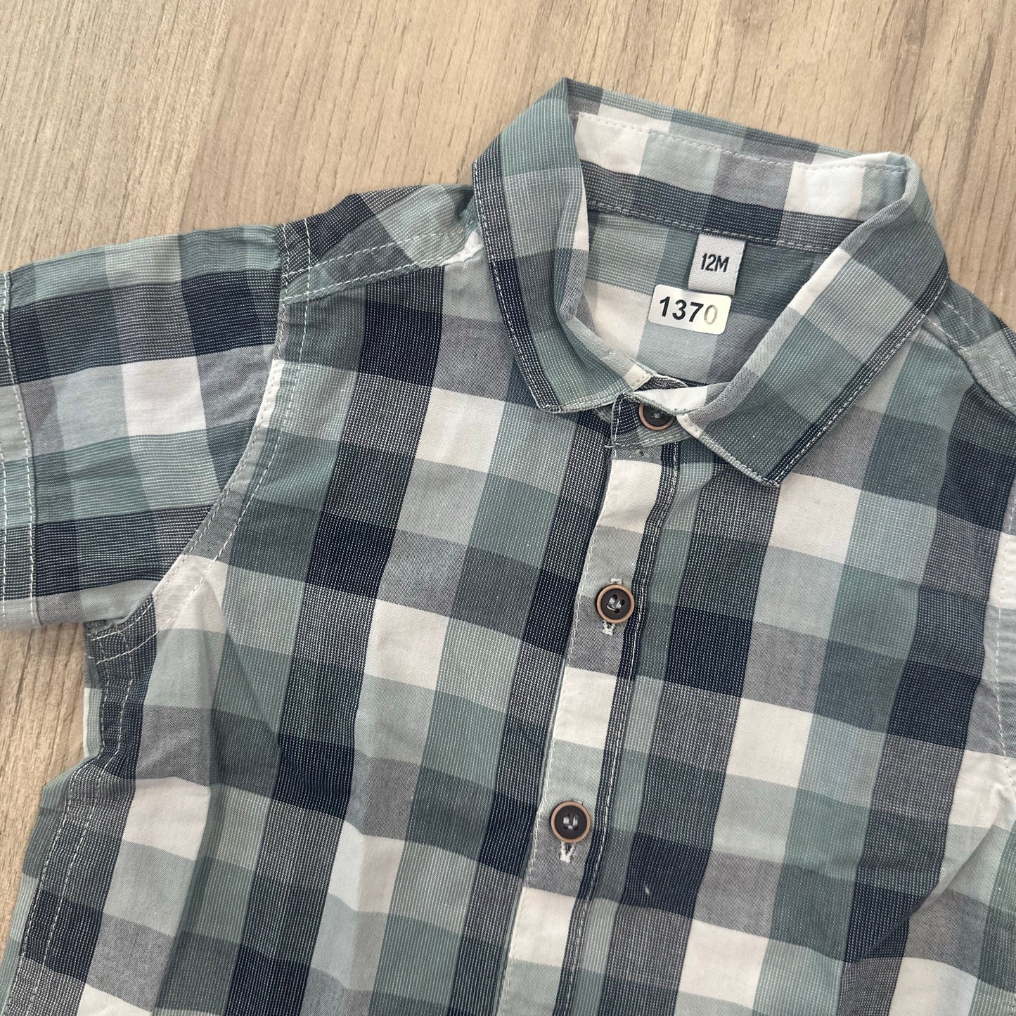 Chemise carreaux : 12 mois