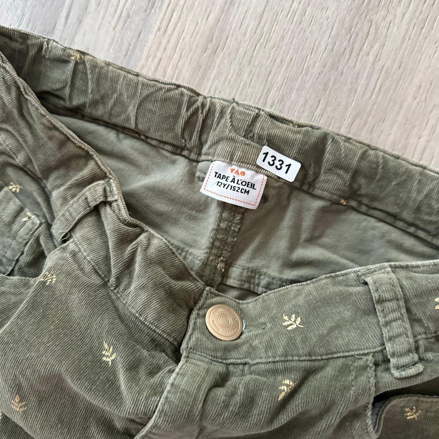 Pantalon velours Tape à l'oeil : 12 ans