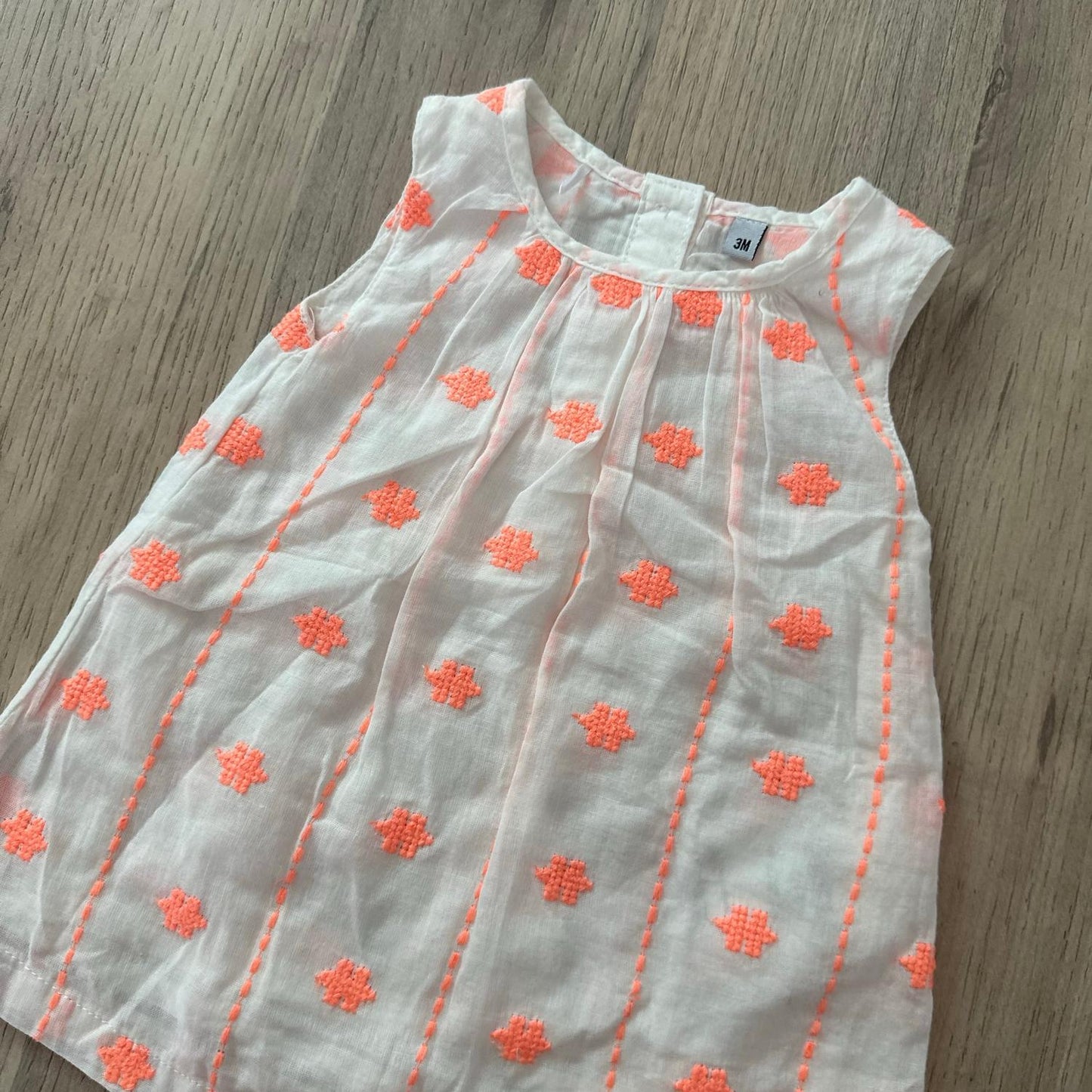 Robe fille orange : 3 mois