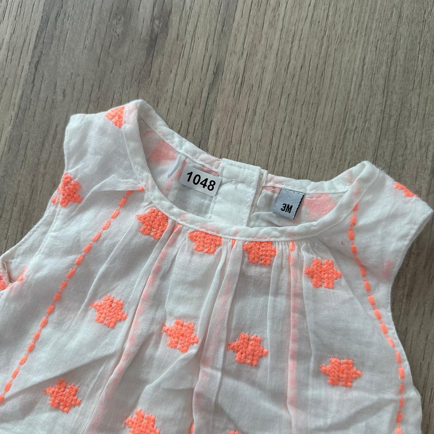 Robe fille orange : 3 mois