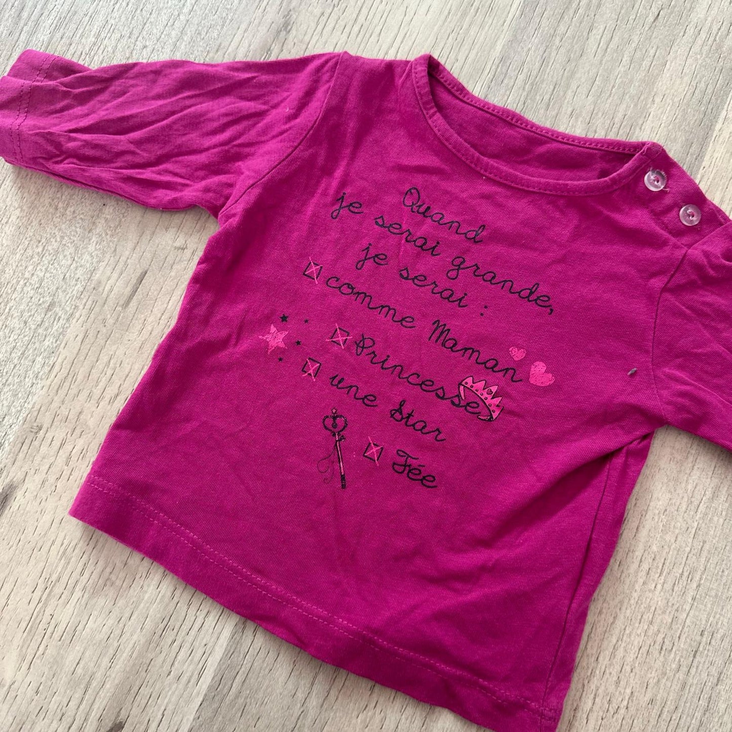 T-Shirt fille : 1 mois