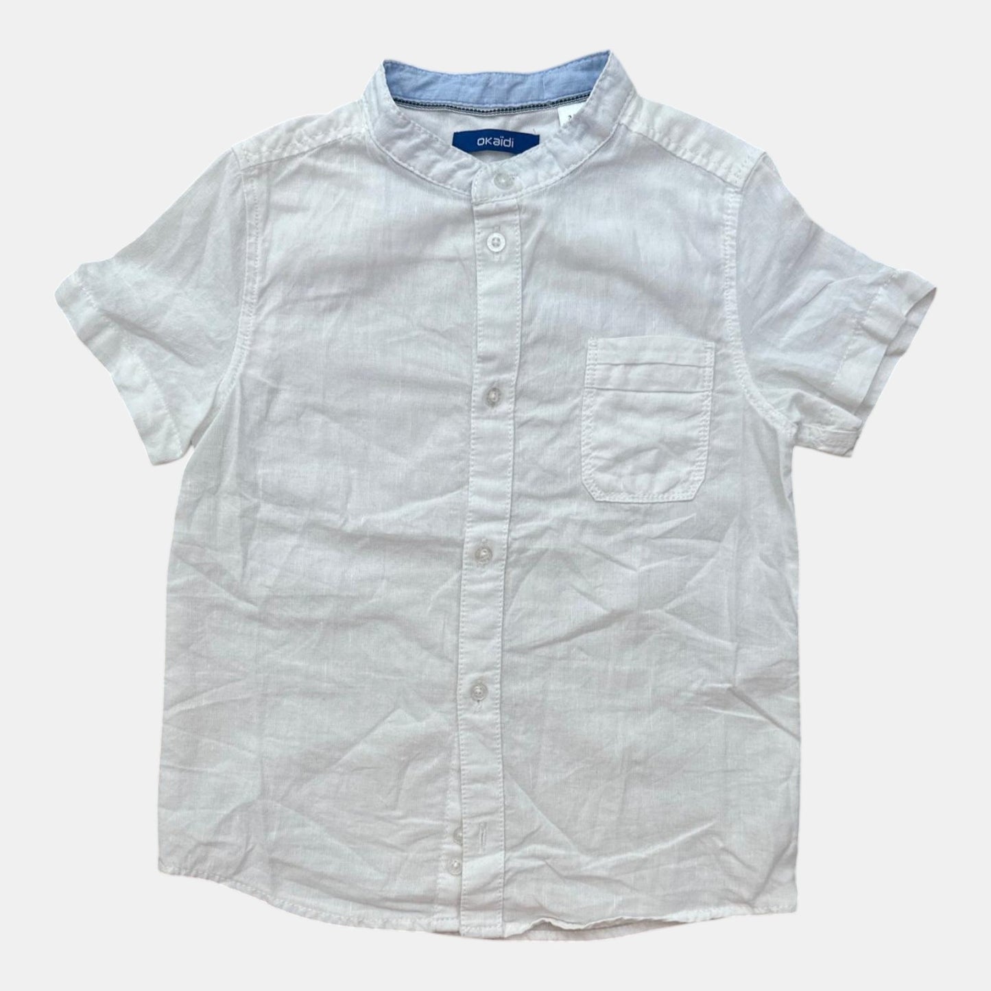 Chemise col Mao Okaidi : 3 ans