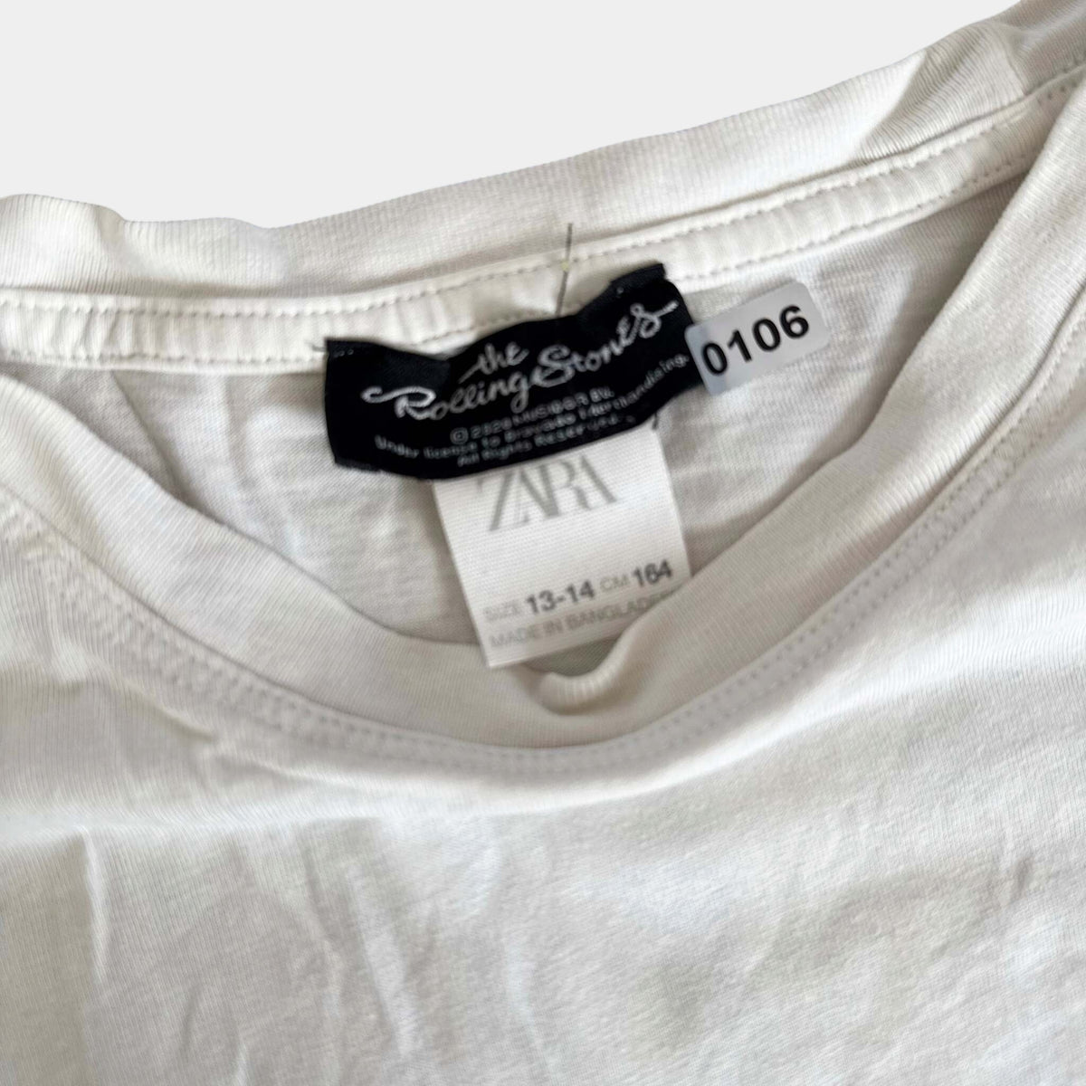 T-shirt Zara x The Rolling Stones officiel : 14 ans