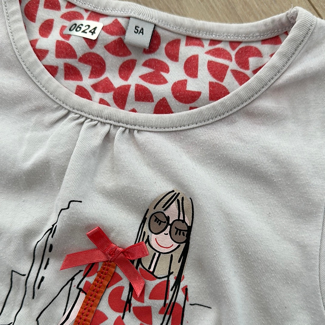 T-shirt fille : 5 ans