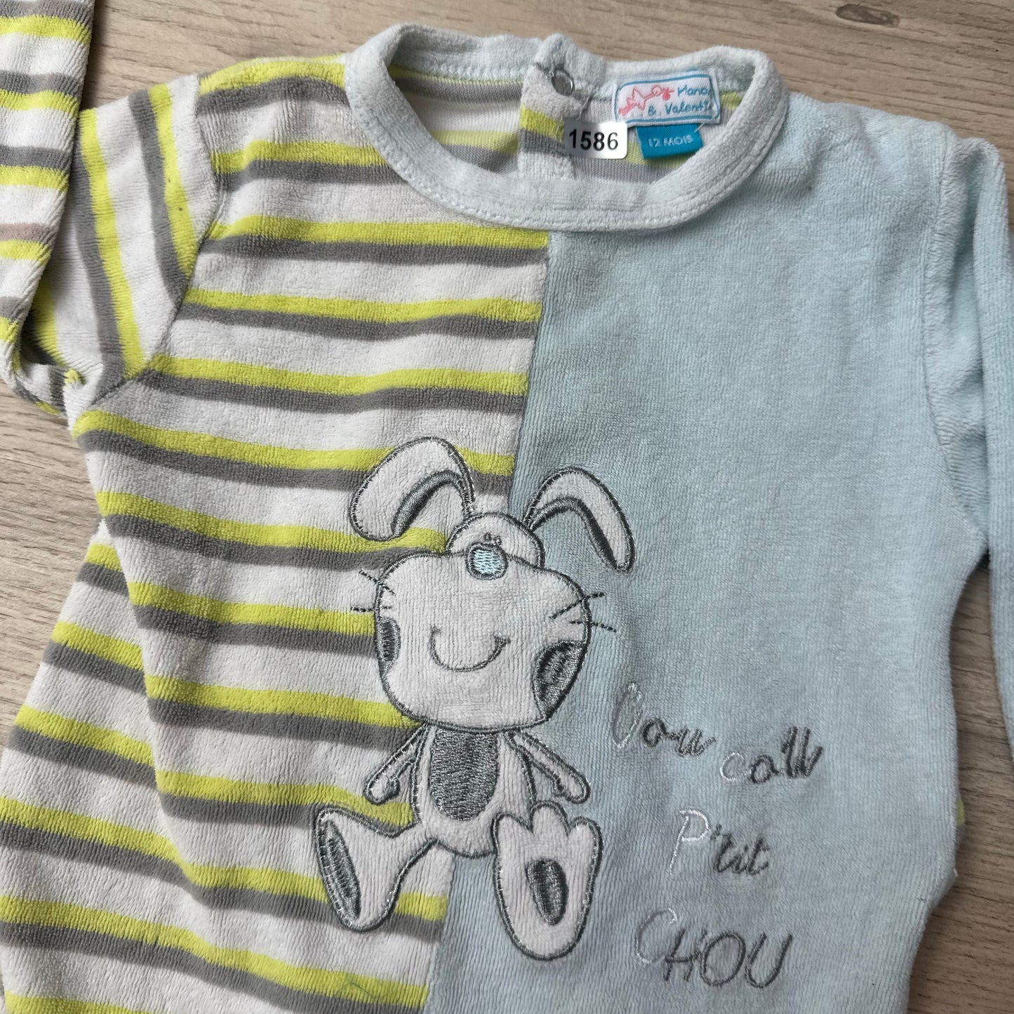 Pyjama Manon b Valentin : 12 mois