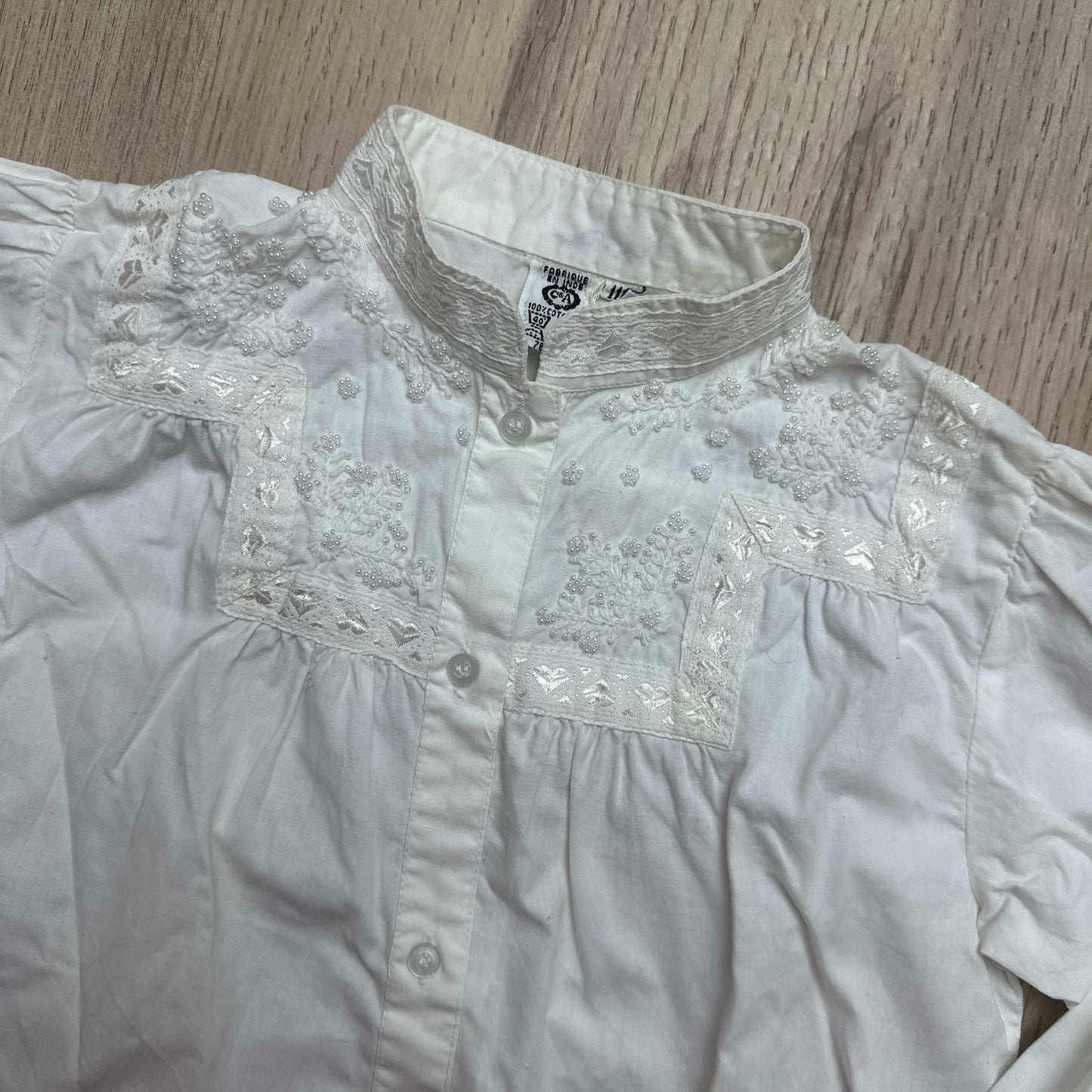 Chemise broderie : 6 ans