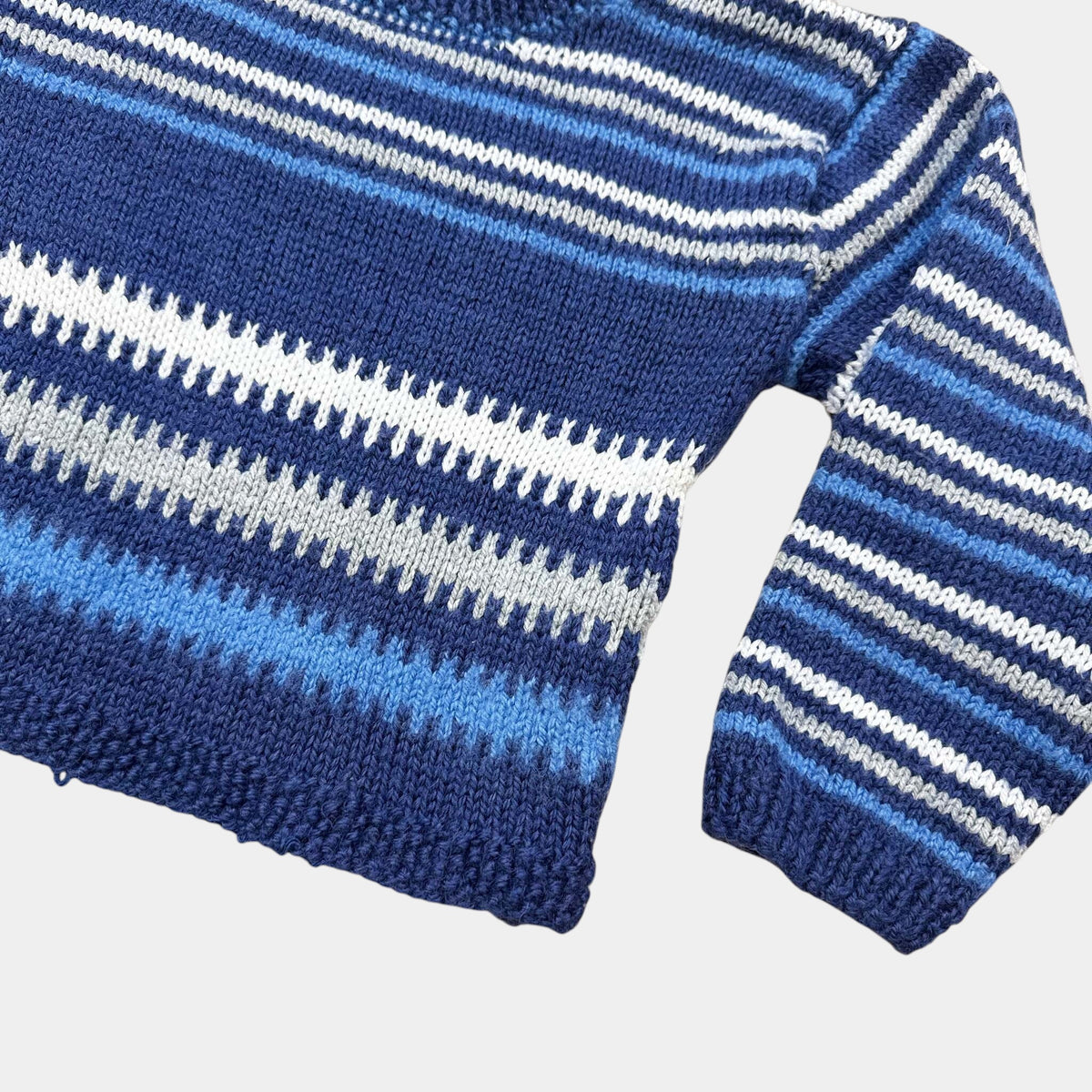Pull garçon tricot fait main : 6 ans