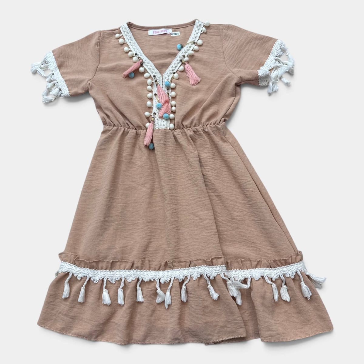 Robe punk rose : 8 ans