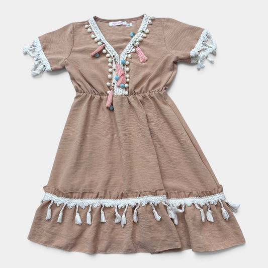 Robe punk rose : 8 ans