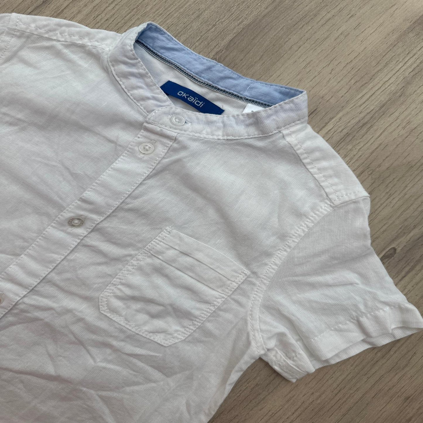 Chemise col Mao Okaidi : 3 ans