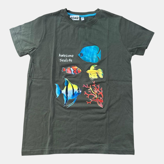 T-Shirt awesome sealife : 12 ans