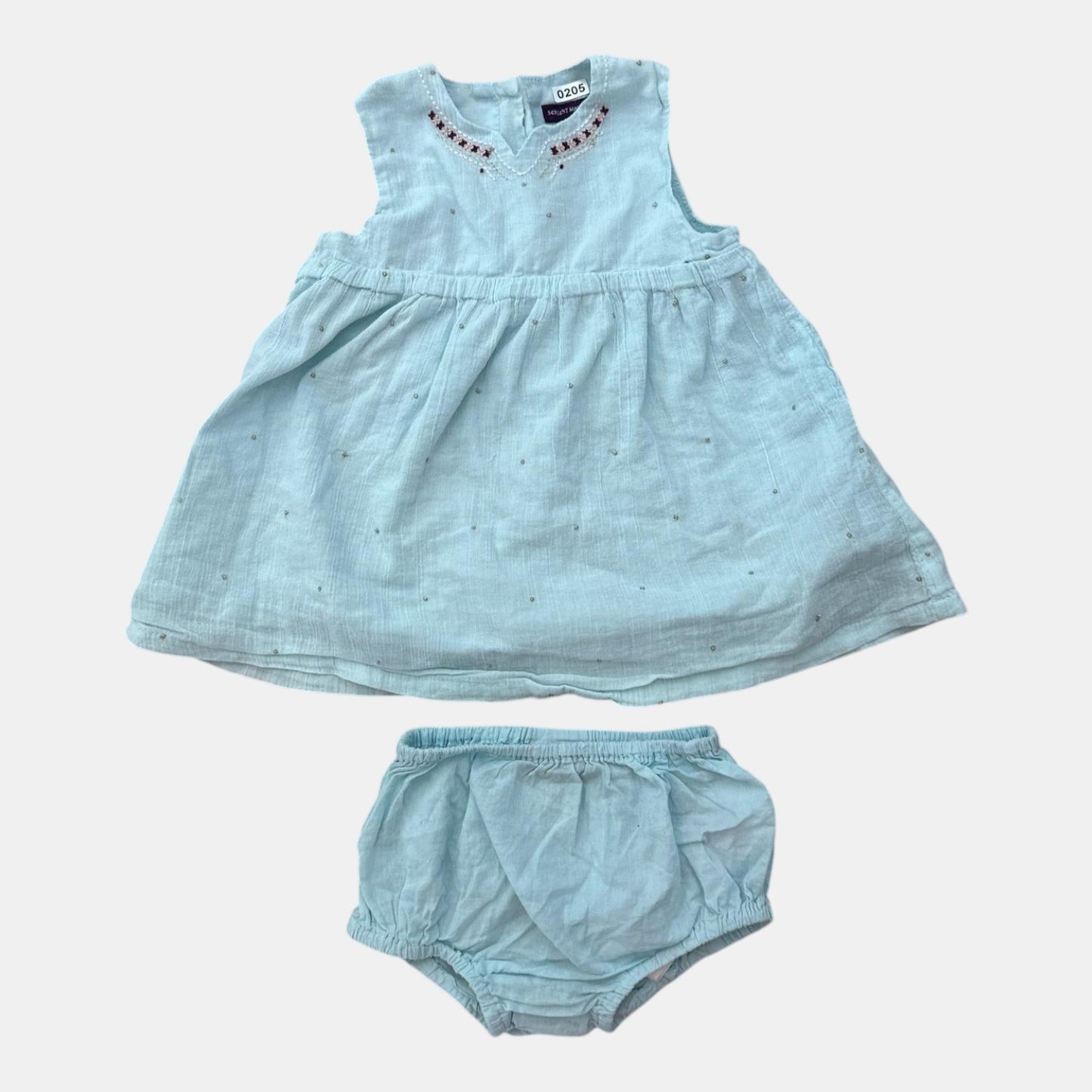 Ensemble robe/culotte Sergent Major : 6 mois