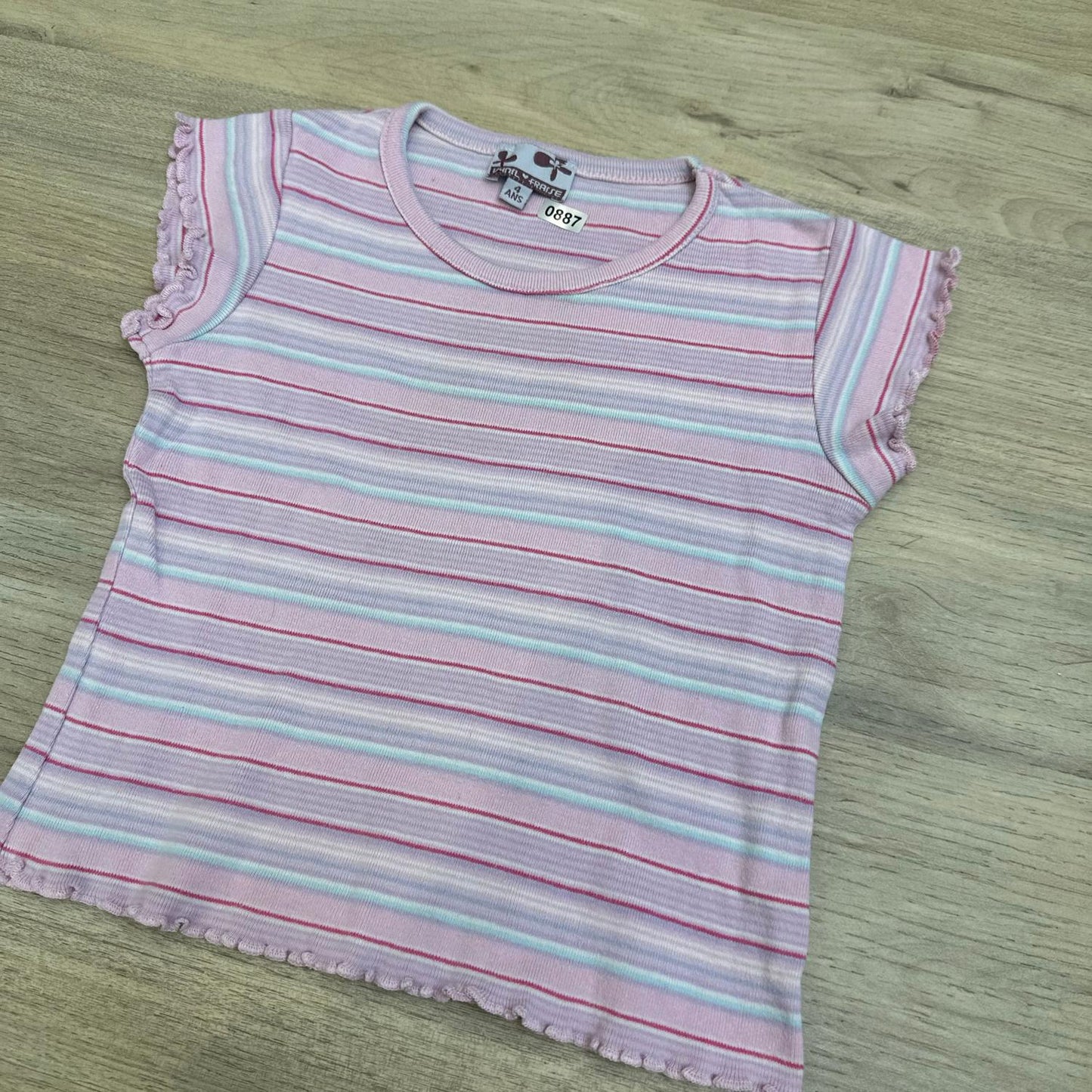 T-Shirt vynil fraise : 4 ans