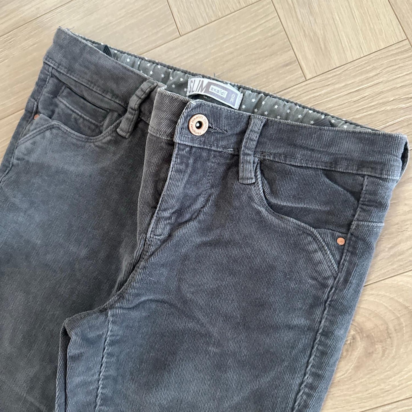 Pantalon slim velours Okaïdi : 10 ans