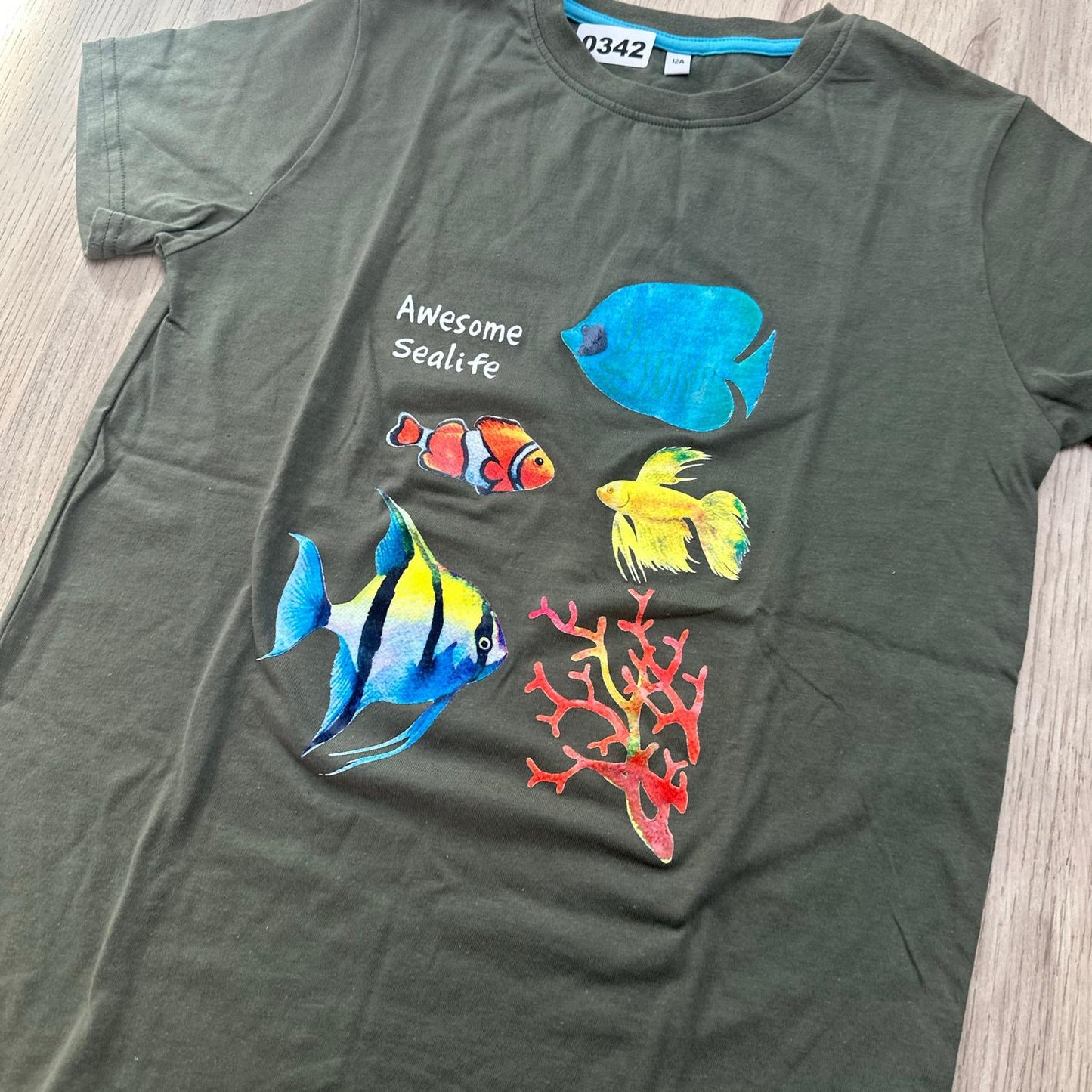 T-Shirt awesome sealife : 12 ans