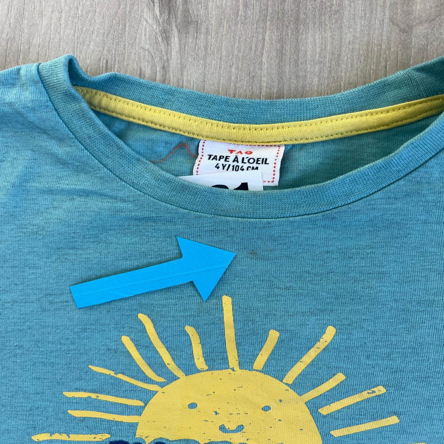 T-shirt tape à l’œil : 4 ans