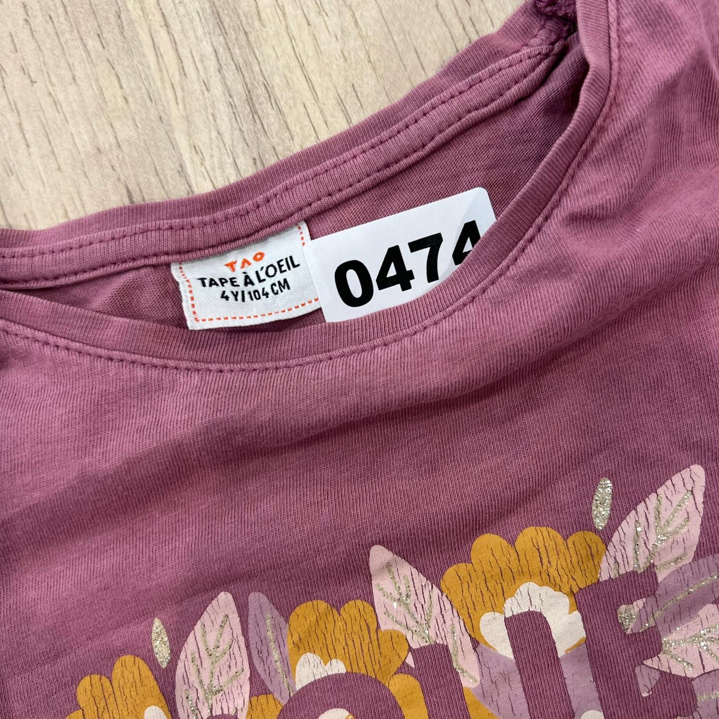 T-Shirt Tape à l'oeil : 4 ans