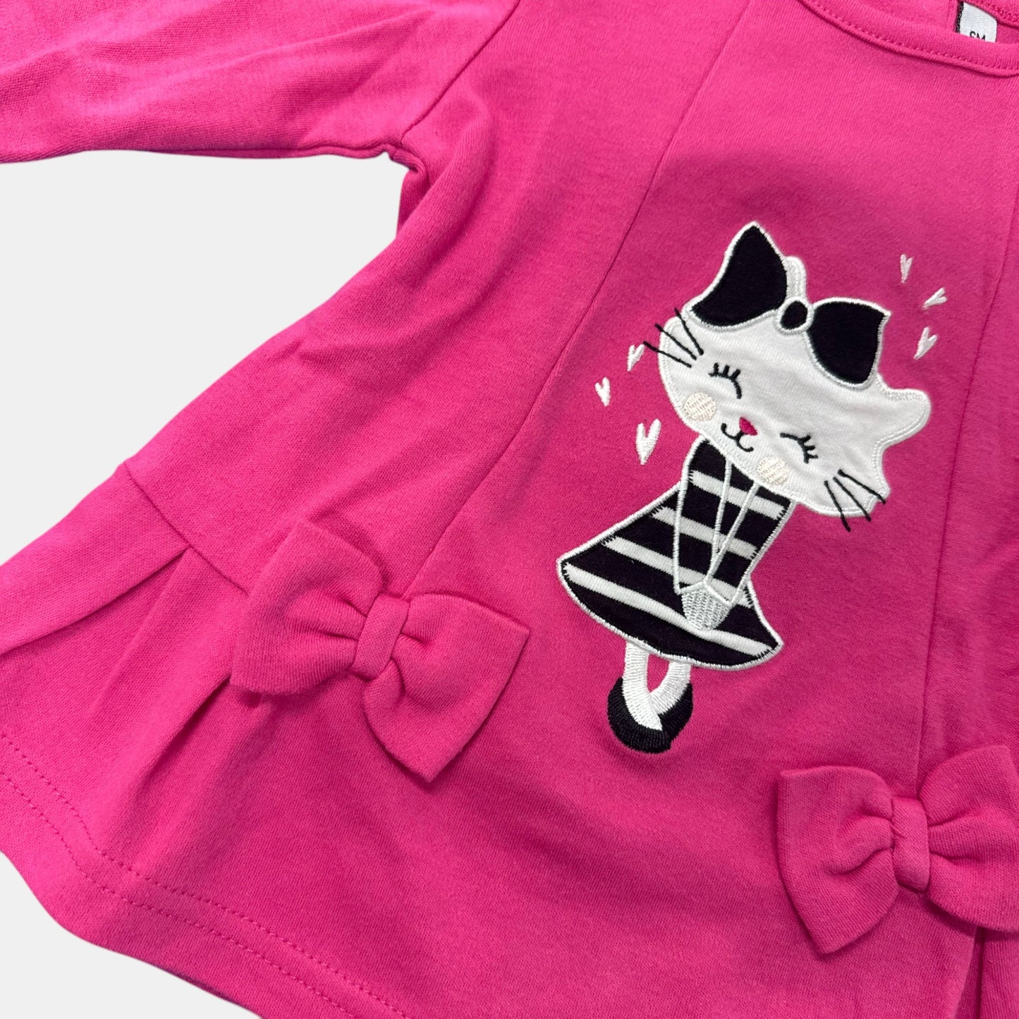 T-Shirt rose chat : 6 mois