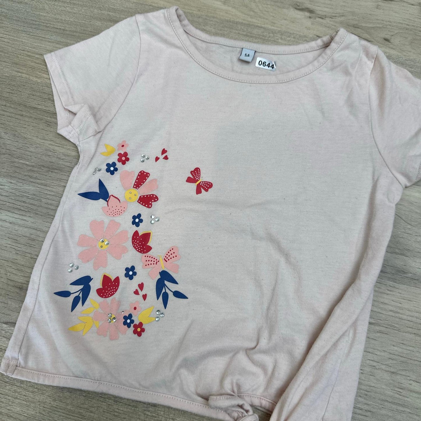 T-Shirt fille rose : 5 ans