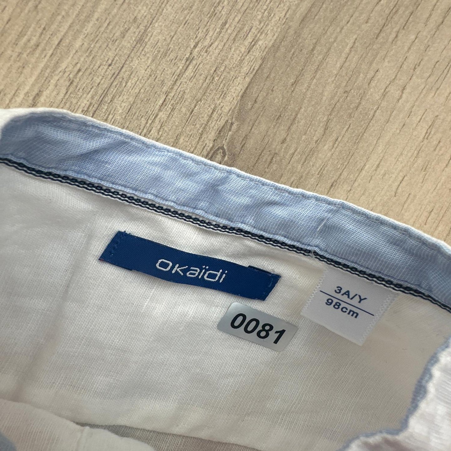 Chemise col Mao Okaidi : 3 ans